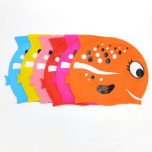 Cartoon Kids Fish-shaped Waterproof Silicone Swimming Caps